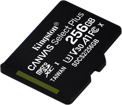 Kingston 256GB microSDXC Canvas Select Plus Class 10 Flash Memory Card SDCS2 Memory