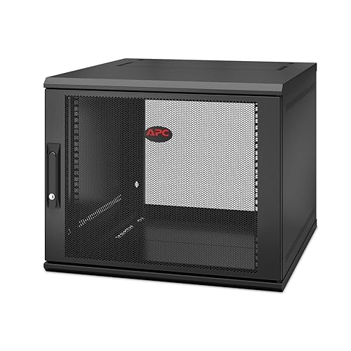 APC/Schneider Electric - AR109SH6 - Netshelter Wx 9u Single Hinged Wall-Mount Enclosure 600mm Deep, Black 9U 600mm Deep/Assembled