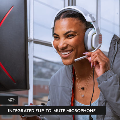 Astro gaming Astro A10 Gaming Headset Gen 2 Wired Headset - Over-Ear Gaming Headphones with flip-to-Mute Microphone, 32 mm Drivers, for Xbox Series X|S, Xbox One, Nintendo Switch, PC, Mac - White White Gen 2 Xbox/PC