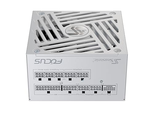 Seasonic Focus GX-750 White ATX3, 750W 80+ Gold Full-Modular, Fan Control in Fanless, Silent, Cooling Mode, 10 Year Warranty, Power Supply for Gaming and Various Application, SRP-FGX751-A5A32SF. Focus Gold 750W White