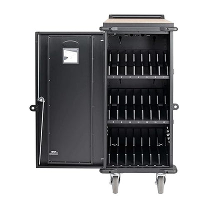 Y417U Tripp Lite 21-Port AC Mobile Charging Cart Storage Station for Chromebooks, ipads, Laptops, Tablets, Black (CSC21AC)