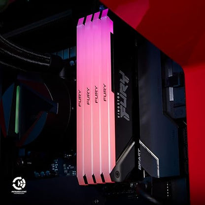 Kingston Fury Beast RGB 8GB 3200MT/s DDR4 CL16 DIMM Computer Memory KF432C16BB2A/8