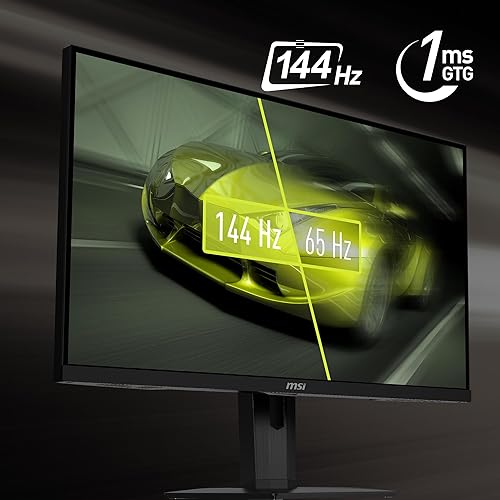 MSI MAG274UPF, 27 3840 x 2160 (UHD), 4K Rapid IPSGaming Monitor, 1 ms, 144Hz, FreeSync Premium, HDR400, G-Sync Compatible, HDMI, DisplayPort, Tilt, Swivel, Pivot and Height Adjustable.