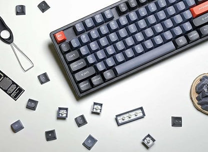 Keychron K8 Pro Hot-swappable Wireless/Wired Mechanical Keyboard South-Facing RGB Lights Aluminum Frame Gateron Pro Red Switches TKL Layout (87 Keys) for Windows Mac Linux, Black (K8P-J1)