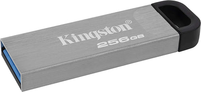 Kingston DataTraveler Kyson 256GB High Performance USB 3.2 Metal Flash Drive | Speeds up to 200MB/s | DTKN/256GB