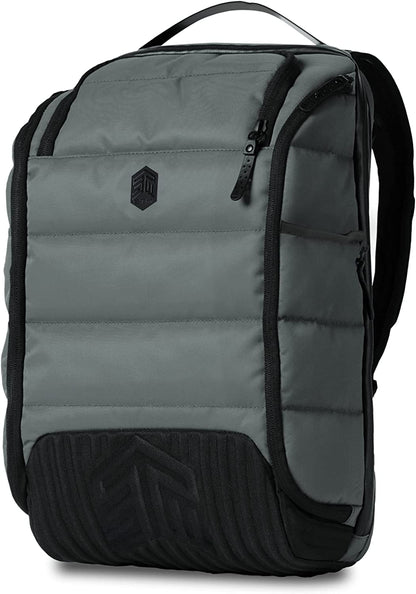 STM Dux 16L Premium Tech Backpack - Carry On Travel Laptop Backpack (Fits 15" Laptops) - Multi-Direction Cargo Access, Water Resistant &amp; Luggage Passthrough - Grey (stm-111-376P-03)