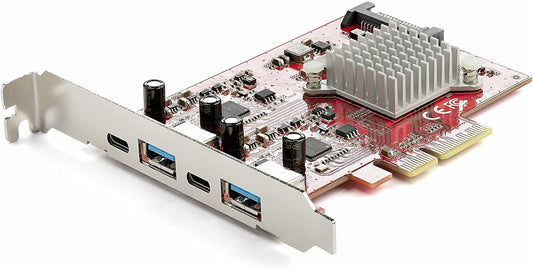 StarTech.com 4-Port USB PCIe Card - 10Gbps USB PCI Express Expansion Card w/ 2 Controllers - 2X USB-C &amp; 2X USB-A Ports (USB 3.2/3.1 Gen 2) - USB/USB-C PCI-e Card - Full Profile (PEXUSB312A2C2V)