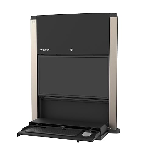 Ergotron CareFit Mounting Enclosure for Display Screen, Computer, Workstation - Matte Black - 24" to 27" Screen Support - 23.50 lb Load Capacity - 75 x 75, 100 x 100 - VESA Mount Compatible - Plastic, Polycarbonate