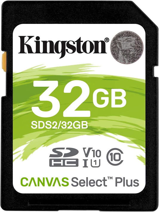 Kingston 32GB SDHC Canvas Select Plus 100MB/s Read Class 10 UHS-I U1 V10 Memory Card (SDS2/32GB)