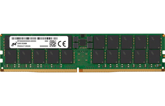 Micron 64GB DDR5 SDRAM Memory Module - For Server, Workstation - 64 GB (1 x 64GB) - DDR5-4800/PC5-38400 DDR5 SDRAM - 4800 MHz Dual-rank Memory - CL40 - 1.10 V - ECC/Parity - Registered - 288-pin - DIMM