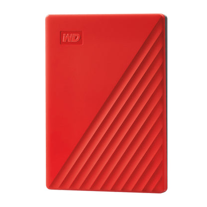 WD Western Digital My Passport WDBPKJ0040BRD-WESN 4 TB Portable Hard Drive - External - Red - USB 3.0 - 256-bit Encryption Standard