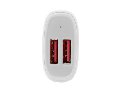 StarTech.com USB2PCARWHS White Dual-Port USB Car Charger - 24W/4.8A