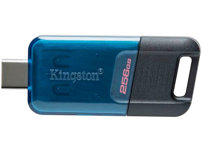 Kingston Technology DataTraveler 80 Pamiec USB 256 GB USB Type-C 3.2 Gen 1 (3.1 Gen 1) Czarny, Niebieski