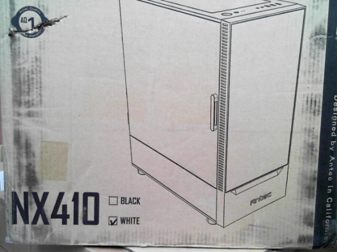 OPENBOX - Antec NX Series NX410 White, 2 x 140mm & 1 x 120mm ARGB Fans Included, 360mm Radiator Support, Mesh Front Panel & Swing-Open Tempered Glass Side Panel ATX Mid-Tower Gaming Case
