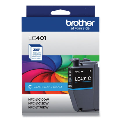 Brother LC401C Standard Yield Cyan Ink Cartridge