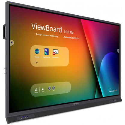 ViewSonic IFP6552-1C 65 Inch 4K Ultra HD Interactive Flat Panel Display with Integrated Microphone and USB-C - ViewBoard IFP6552-1C - 4K UHD Interactive Display with Integrated Software, 65W USB C, RJ45 - 400 cd/m2 - 65"