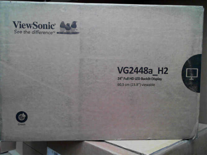 OPEN BOX - ViewSonic VG2448A-2_H2 24 Inch Dual Pack Head-Only 1080p IPS Monitor With Ultra-Thin Bezels, HDMI, DisplayPort, USB, And VGA For Home And Office