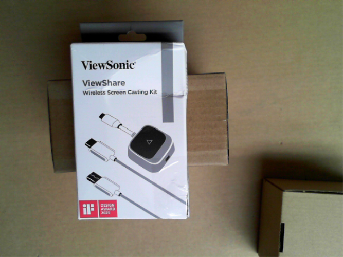 OPEN BOX - ViewSonic WPD-900 Wireless Screen Casting Kit with 1080p Full HD, Miracast, and AirPlay Support, USB-C, HDMI, and USB Ports for Plug-and-Play Functionality