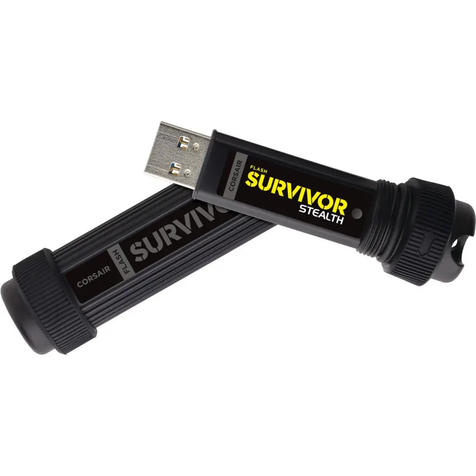Corsair 128GB Survivor Stealth USB3.0 Flash Drive Aluminum Military Style Design Rugged Waterproof To 200m Vibration&Sock Resistant Windows Mac Linux