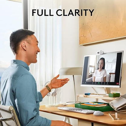 Logitech Brio 100 Full HD 1080p Webcam for Meetings and Streaming, Auto-Light Balance, Built-in Mic, Privacy Shutter, USB-A, for Microsoft Teams, Google Meet, Zoom and More - Off White 1080p Off-white