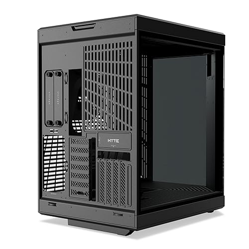 HYTE Y70 Touch Infinite Dual Chamber ATX Mid Tower Modern Aesthetic Case with Integrated 2.5K LCD Touchscreen - Pitch Black