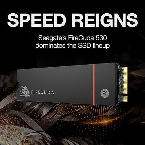 Seagate FireCuda 530 Heatsink NVMe 2TB Internal M.2 PCIe Gen4 X4 Solid State Drive For Laptops & Desktops