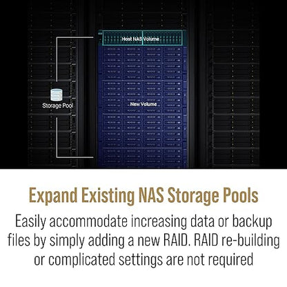 QNAP TL-R2400PES-RP-US 24 Bay 4U PCIe Interface 24-Bay JBOD, Supporting SATA Drives, for petabyte-Scale Expansion Designed specifically NAS (Diskless)
