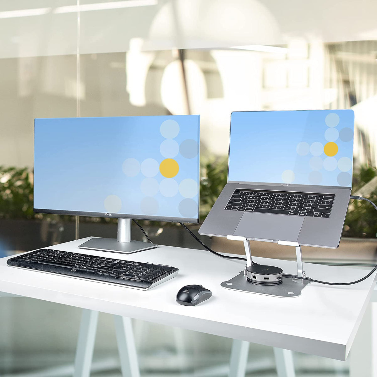 StarTech.com Laptop Stand for Desk, Ergonomic Laptop Stand Adjustable Height, Aluminum, Portable, Max. 22lb (10kg), Foldable Laptop Holder - Angled Notebook Computer Riser/Lift (ADJ-Laptop-Riser)