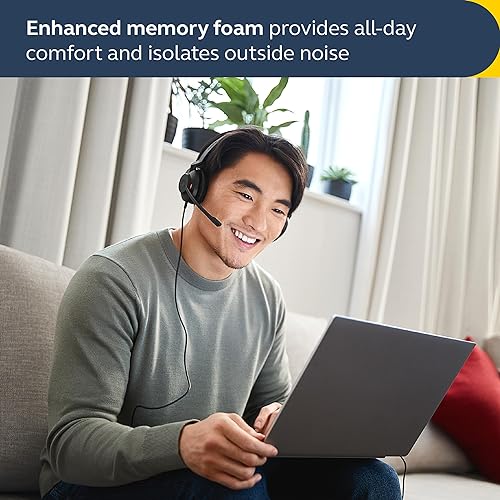 Jabra Evolve2 30 SE Wired Stereo Noise-Cancelling Headset - Features 2-Mic Call Technology and USB-C Cable - Works with All Leading Unified Communications Platforms Such as Zoom & Google Meet - Black