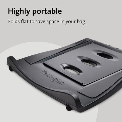 Kensington SmartFit Easy Riser Laptop and Tablet Cooling Stand - Fits Wacom, iPad Pro and Other Tablets and laptops - Black (K52788WW), 12.8" x 11" x 1.6"