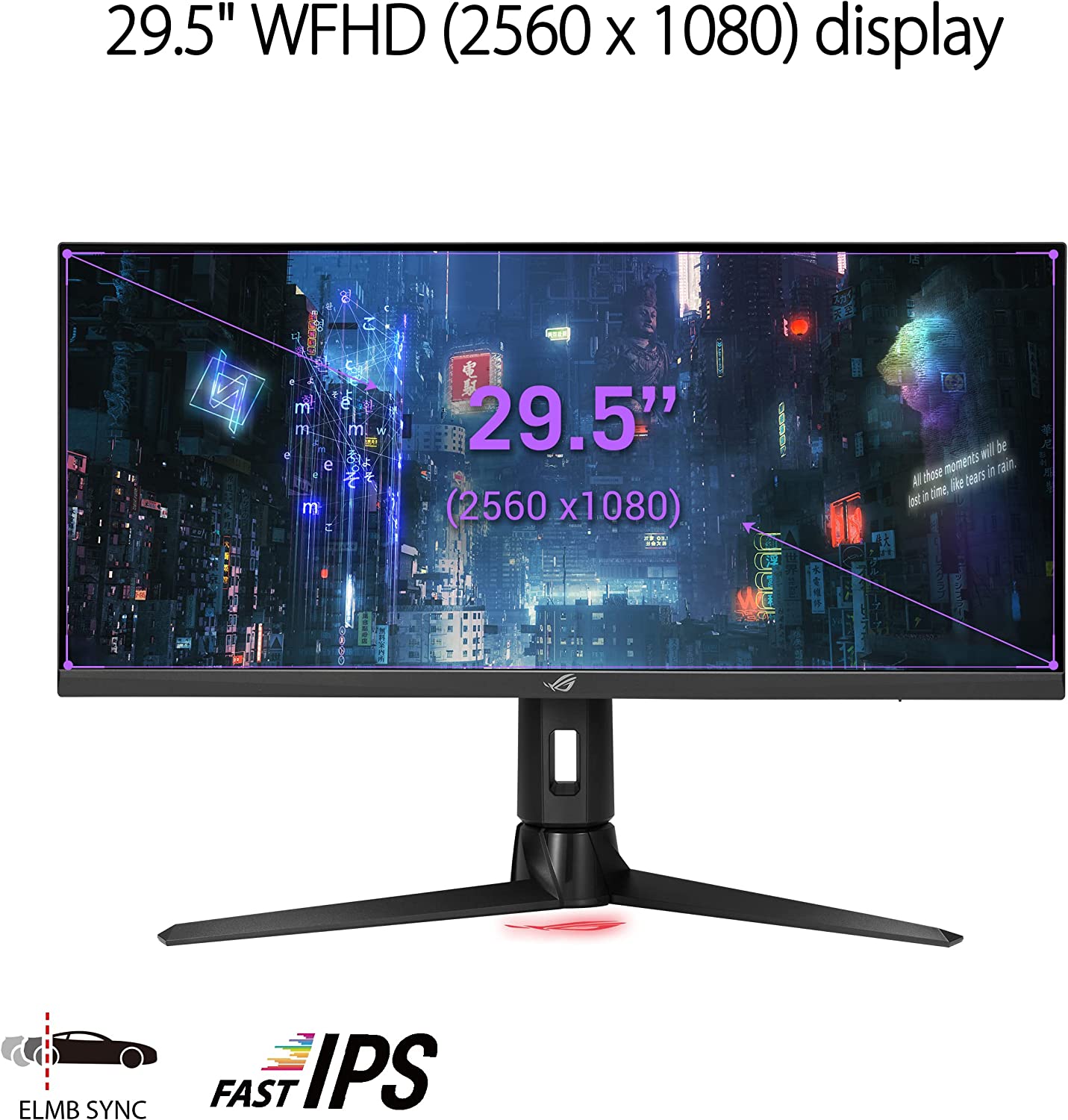ASUS ROG Strix 29.5” 21:9 HDR Gaming Monitor (XG309CM) - WFHD (2560 x 1080), Fast IPS, 220Hz, 1ms, Extreme Low Motion Blur Sync, G-SYNC Compatible, Tripod socket for streaming, USB Type-C, KVM support
