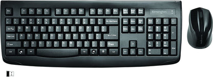 Kensington Pro Fit Wireless Combo Mouse and Keyboard Desktop Set (K72324US), Black