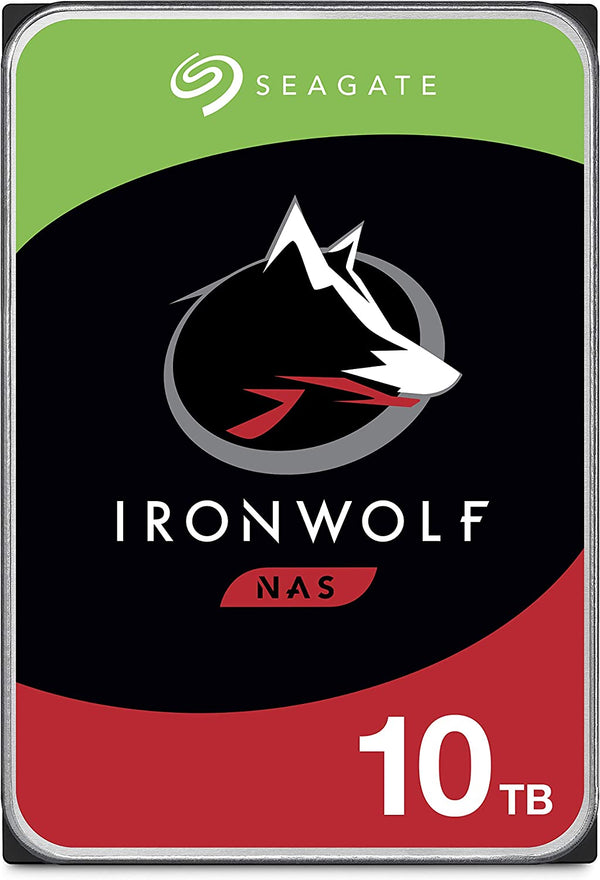 Seagate IronWolf 10TB NAS Internal Hard Drive HDD – CMR 3.5 Inch SATA 6Gb/s 7200 RPM 256MB Cache for RAID Network Attached Storage, Rescue Services (ST10000VN000)