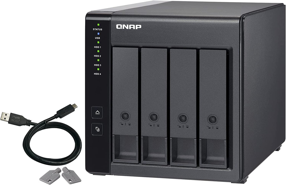 QNAP TR-004 4 Bay USB Type-C Direct Attached Storage (DAS) with hardware RAID (Diskless) 4-bay DAS