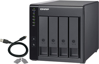 QNAP TR-004 4 Bay USB Type-C Direct Attached Storage (DAS) with hardware RAID (Diskless) 4-bay DAS