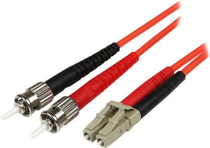 StarTech.com Fiber Optic Cable - Multimode Duplex 50/125 - LSZH - LC/ST - OM2 - LC to ST Fiber Patch Cable, Orange, 10m/30ft (50FIBLCST10) Orange 33 ft / 10 m LC to ST Multimode Duplex 50/125