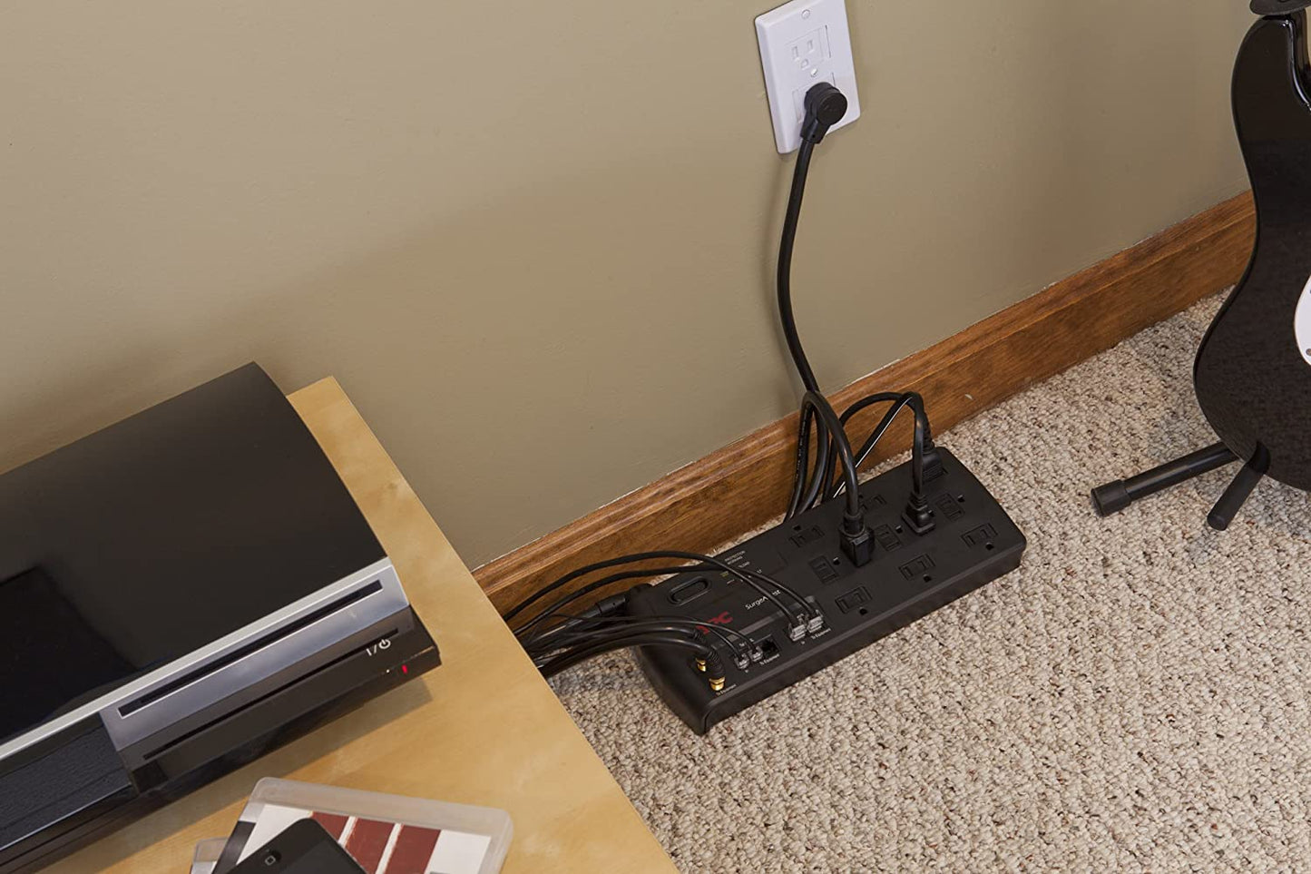 APC Surge Protector with Phone, Network Ethernet and Coaxial Protection, P11VNT3, 3020 Joules, 11 Outlet Surge Protector Power Strip Black 11 Outlet DSL / Tele + Coaxial + Network Surge Protector