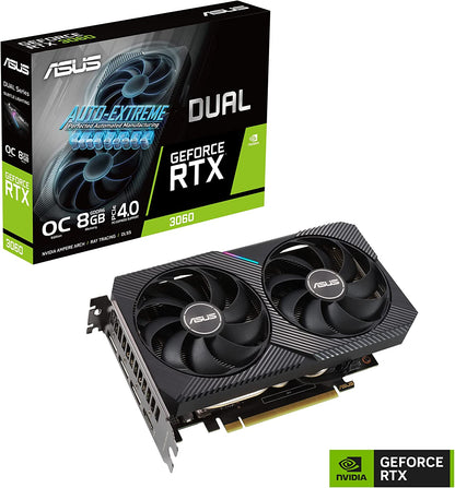ASUS Dual GeForce RTX™ 3060 OC Edition 8GB GDDR6 (PCIe 4.0, 8GB GDDR6, HDMI 2.1, DisplayPort 1.4a)