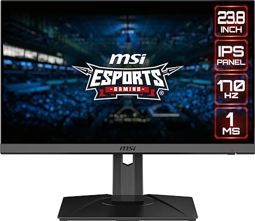MSI FHD IPS Gaming Free Sync 1ms 1920 x 1080 170Hz Refresh Rate 24" Gaming Monitor (Optix G2422P)