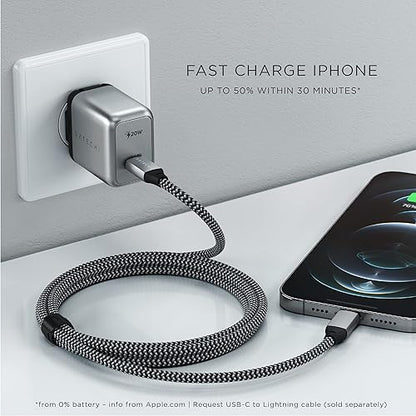 Satechi 20W USB C PD Wall Charger – Supports Power Delivery – Compatible with 2022 iPad Air M1, 2021 iPad Pro M1, iPhone 15 Pro Max/15 Pro/15/15 Plus, iPhone 14 Pro Max/14 Pro/14/14 Plus (US)