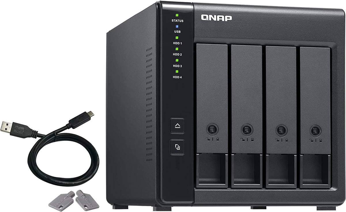 QNAP TR-004 4 Bay USB Type-C Direct Attached Storage (DAS) with hardware RAID (Diskless) 4-bay DAS