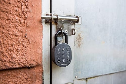 Igloohome Smart Padlock, Smart Lock w/Case- iOS/Android App Remotely Generates Bluetooth-Keys/Pin Codes for Single Use, Recurring, Specific Dates, Lock Needs No Internet (ONE Year Warranty)