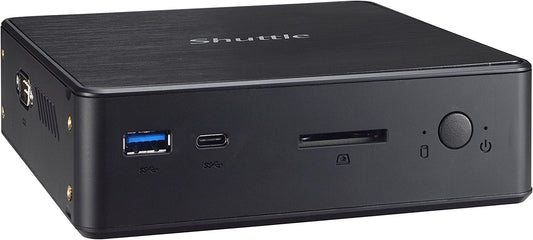 Shuttle XPC Nano NC03U Intel Kabylake-U Celeron 3865U Mini Barebone PC, Support 4K HD Video, Dual-channel DDR4 Max 32GB ,Black
