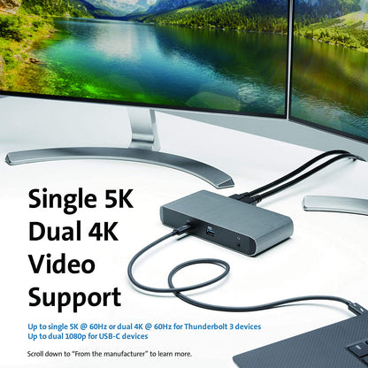 Kensington 0.7M (2.3ft) Thunderbolt 3 Cable – 40Gbps – 100W PD – Certified TB3 – USB-C Compatible (K32300WW)
