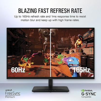 CORSAIR XENEON 315QHD165 Gaming Monitor - 31.5 Inch, IPS QHD (2560 x 1440), NVIDIA G-SYNC Compatible, AMD FreeSync, 165Hz Refresh Rate, 1ms, HDR, HDMI 2.0, DisplayPort 1.4, USB 3.0 - Black