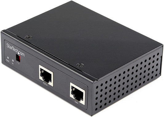 StarTech.com Industrial Gigabit PoE Splitter - 90W High Speed Power Over Ethernet PoE+++ Splitter - 12-48V DC Splitter 802.3bt - LAN/RJ45 Ultra PoE to DC Adapter - -40C to +75C (POESLT1G48V)