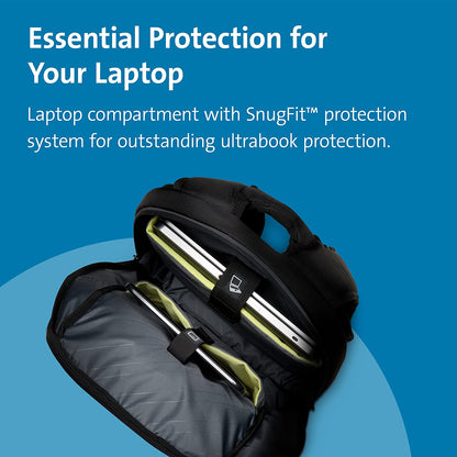 Kensington Triple Trek Slim Backpack for MacBooks, Chromebooks, Tablets &amp; Ultrabooks up to 13-Inch-14-Inch (K62591AM), Black