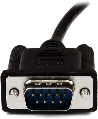 StarTech.com 1m Black DB9 RS232 Serial Null Modem Cable F/M - DB9 Male to Female - 9 pin Null Modem Cable - 1x DB9 (M), 1x DB9 (F), Black (SCNM9FM1MBK)