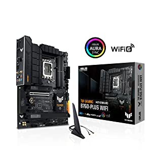 ASUS TUF GAMING B760-PLUS WIFI (13th and 12th Gen)LGA 1700 ATX motherboard with PCIe 5.0, 3xPCIe 4.0 M.2 slots,DDR5,2.5Gb LAN,USB 3.2 Gen 2x2 Type-C, front USB 3.2 Gen 2 Type-C, Thunderbolt 4, AEMP II
