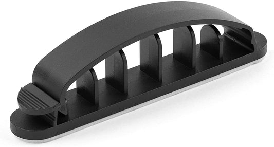 StarTech.com 100 Pack Cable Management Clips - Self Adhesive 6 Slot Cable Comb - Resusable Desktop USB/Computer/Ethernet/AV Cord Organizer - Sticky Cable Holders - Nylon Cable Clamp UL Rated (CDM6SCC)